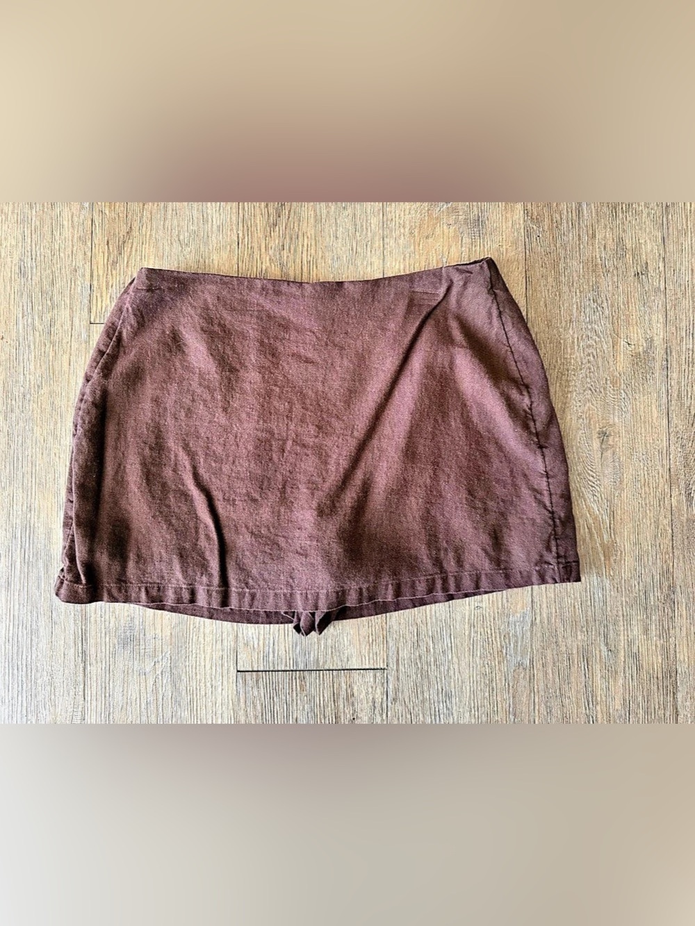 Old Navy Linen-Blend Micro Skort Brown Size Small